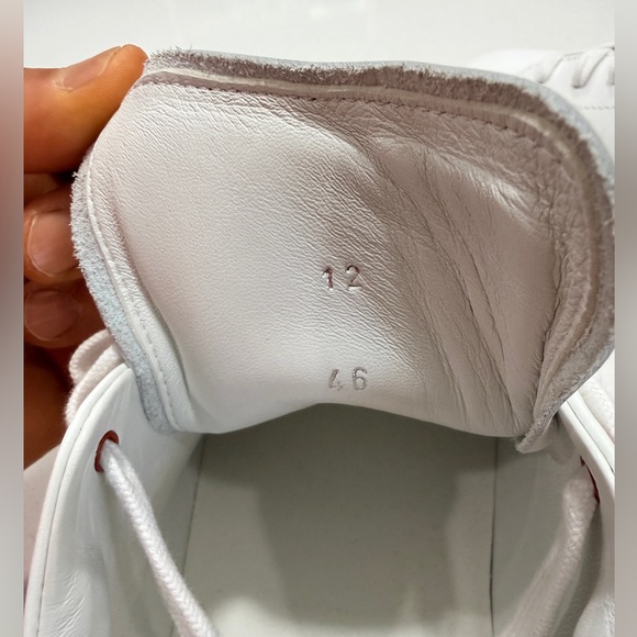 Kiton Men’s Suede-Trim Leather Logo Sneakers White Size 12 MSRP $1,000 (w/ COA) - Picture 13 of 14